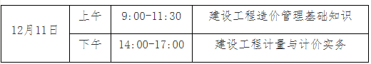 貴州2021年二級造價工程師考試時間：12月11日