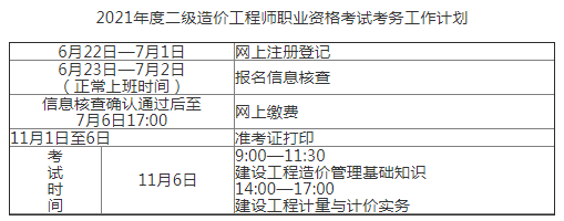 江西2021年二級造價(jià)工程師資格審核時(shí)間及方式